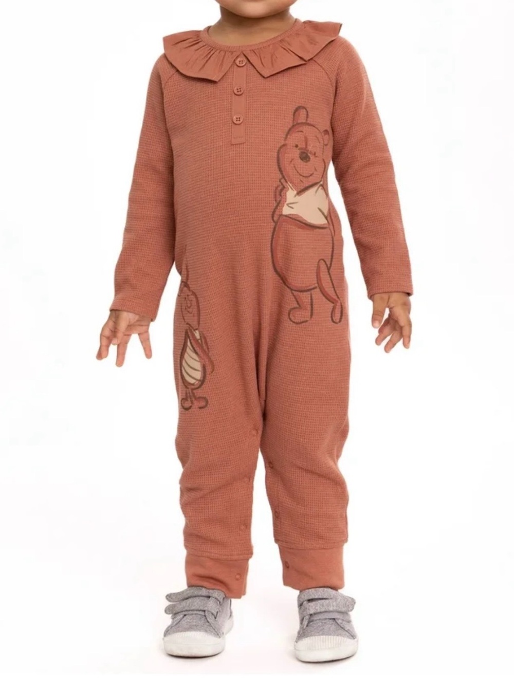 Disney Rust Brown Winnie the Pooh Footed One-Piece
